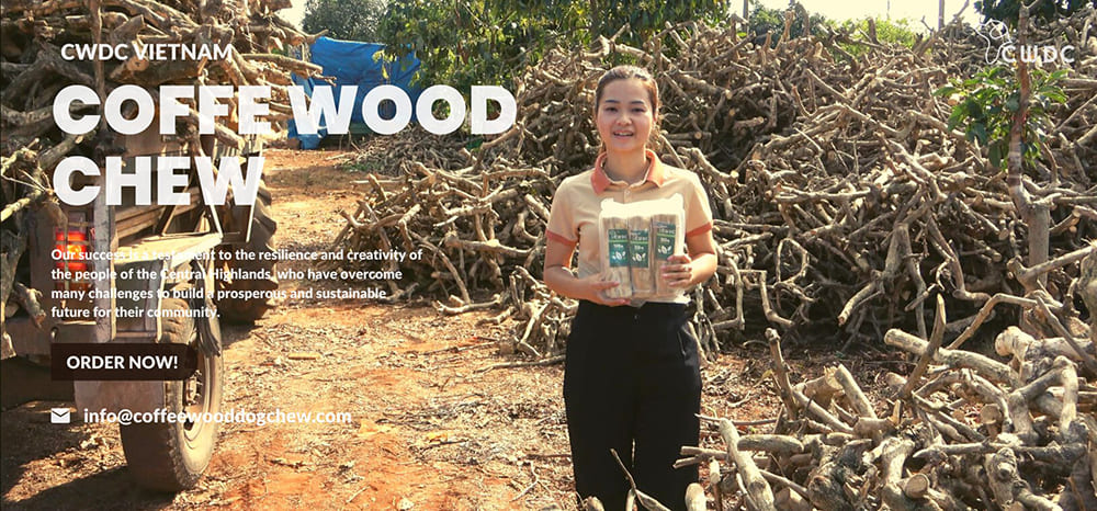 베트남에서 만든 도매 가격 오래 지속되는 천연 커피 나무 개 씹기 무독성 고품질