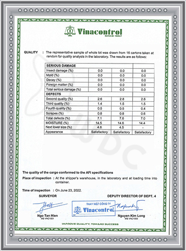 시험 물질 CWDC 베트남 인증서