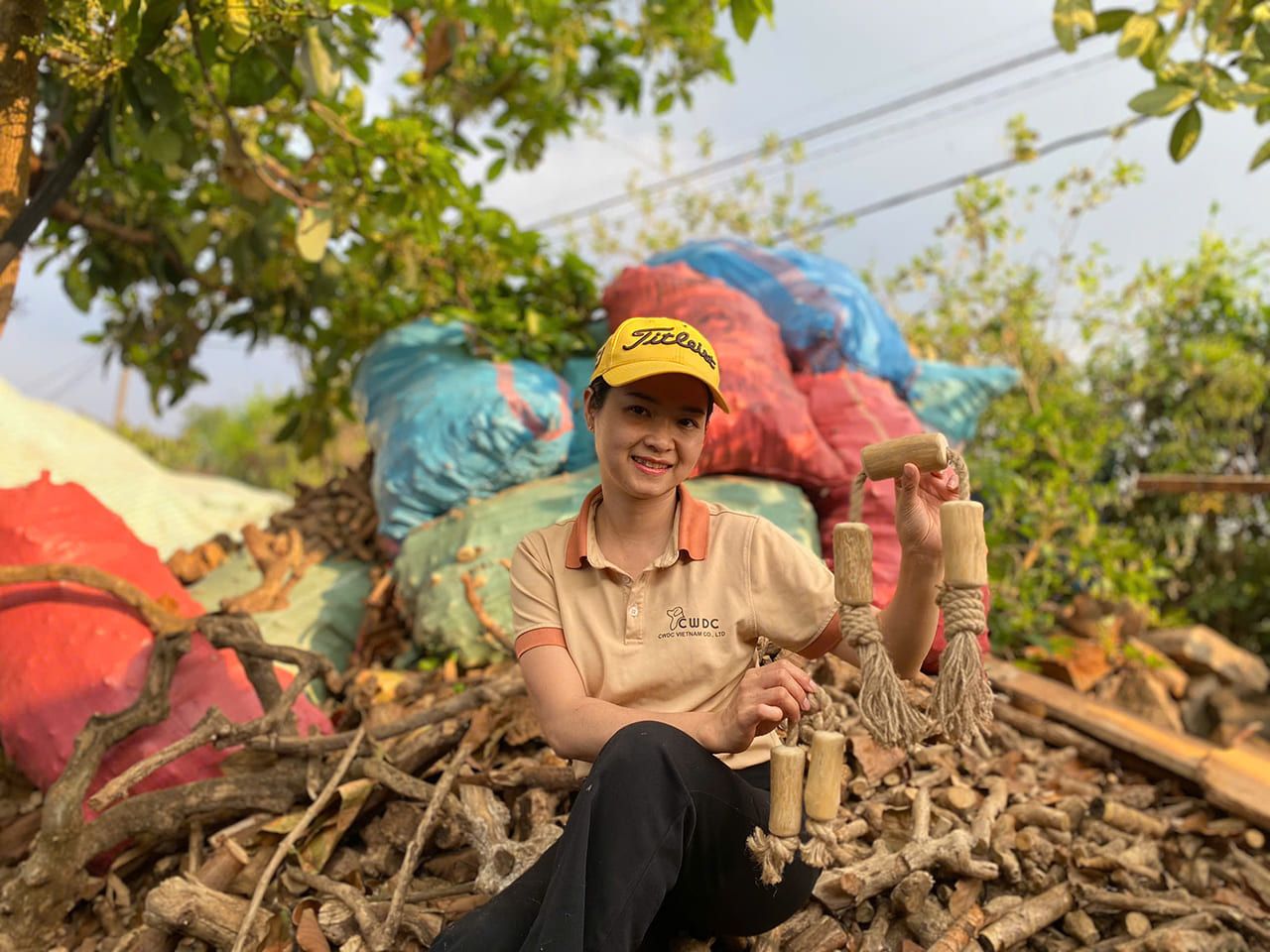 완벽한 조합 반려견을 위한 햄프 로프와 커피나무 씹는 장난감