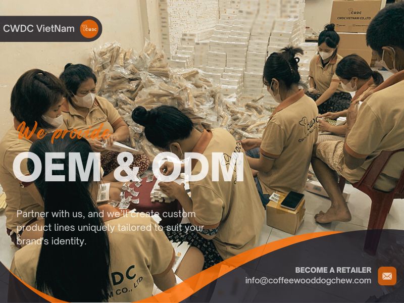 커피나무 씹는 장난감의 포장 예술